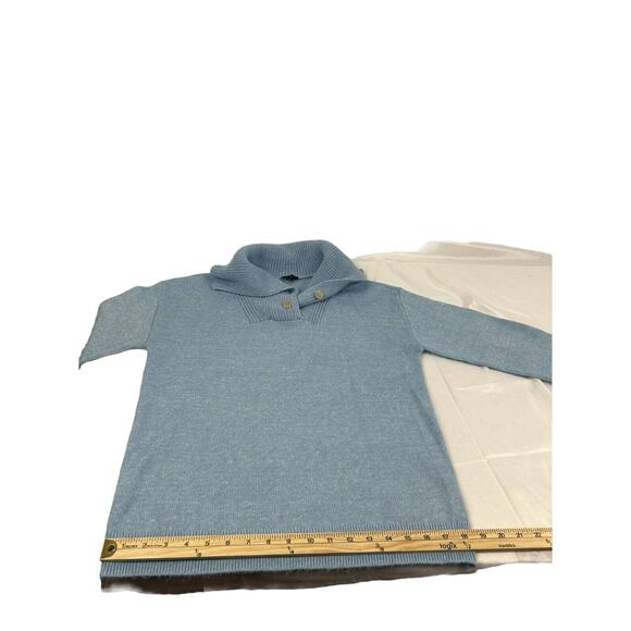 Talbots SWEATER Women's Sz M BRETON BUTTON COLLAR PULLOVER Cotton Acrylic Knit - Picture 8 of 9